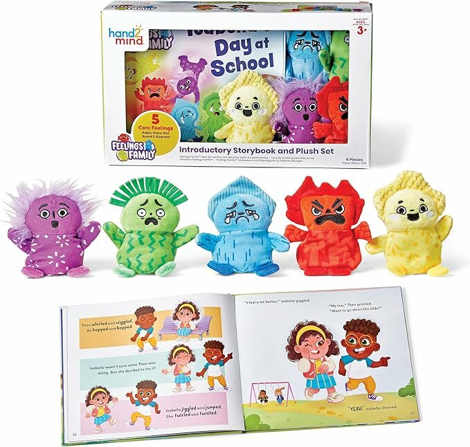 hand2mind Feelings Family Introductory Storybook and Plush Set