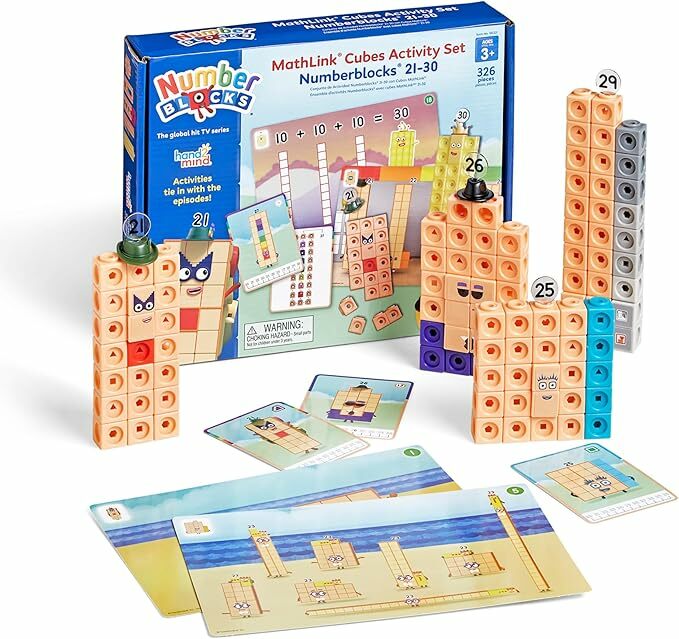 hand2mind MathLink Cubes Numberblocks 21-30 Activity Set