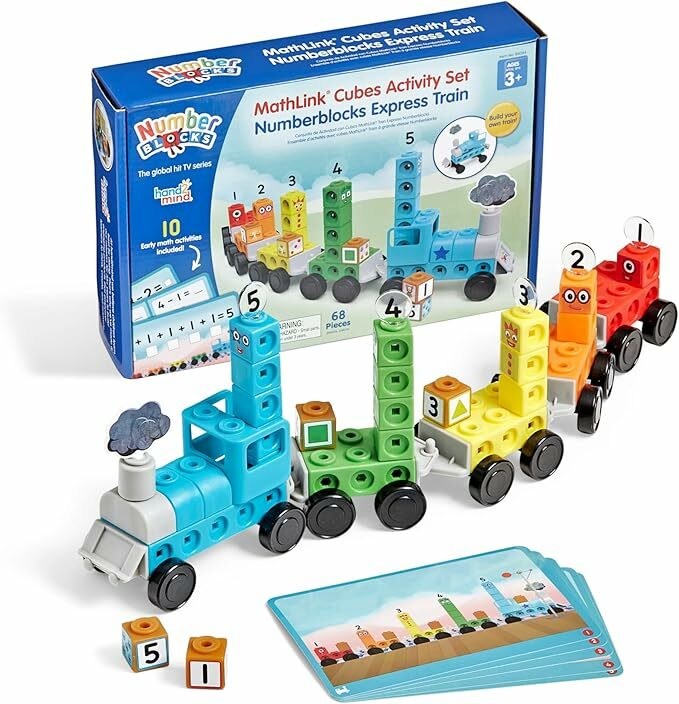 hand2mind Numberblocks Express Train MathLink Cubes Activity Set