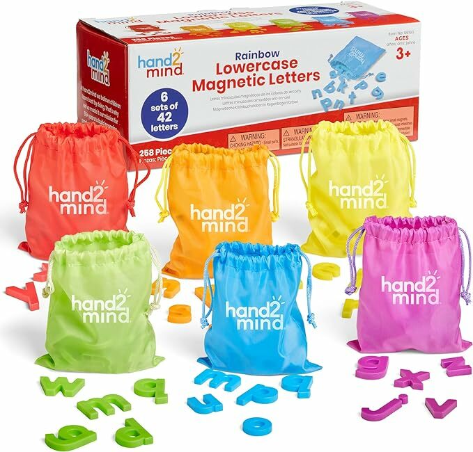 hand2mind Rainbow Lowercase Magnetic Letters