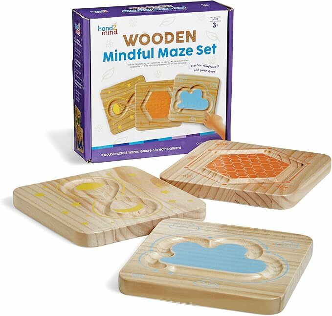 hand2mind Wooden Mindful Maze Set